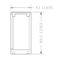40-220-1 MODULAR SOLUTIONS ALUMINUM GUSSET 45MM X 90MM GRAY PLASTIC CAP COVER FOR 40-120-1, FOR A FINISHED APPEARANCE